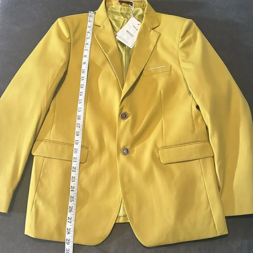Mogu Men’s Suit Jacket Blazer Slim Fit Two Button Notched Lapel Size 36 NWT